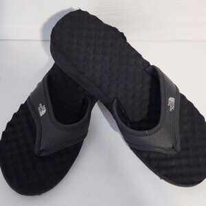 The NORTH FACE Women’s Size 9.5 Base Camp Wedge Flip Flops Sandals Logo Black